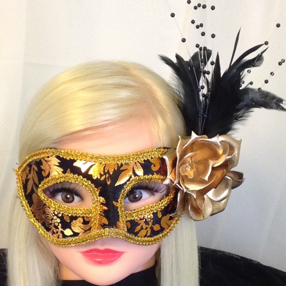 Gold and black mask OS